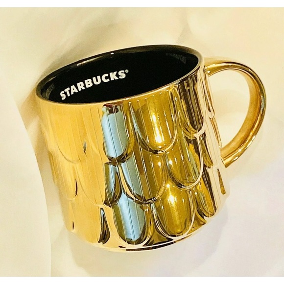 Starbucks 2019 Holiday Ed. Gold Mermaid Scales Mug - Picture 5 of 7